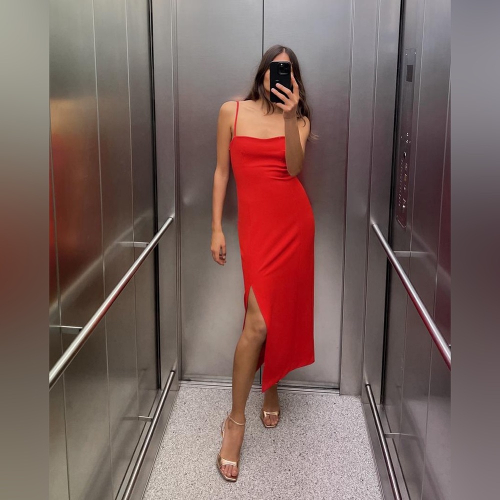 STRAPPY CREPE DRESS